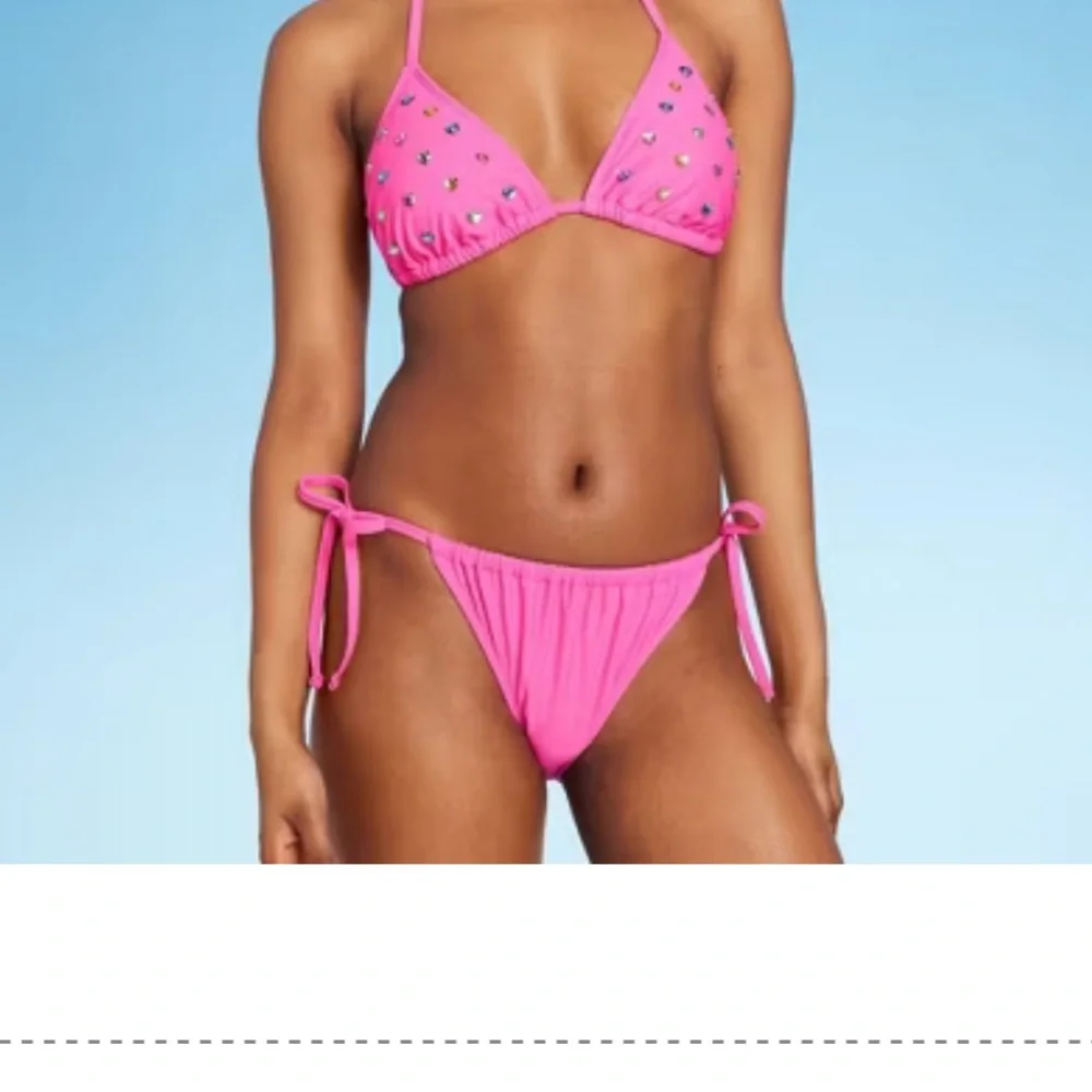 Women's Side-Tie Low-Rise Adjustable Bikini Bottom - Wild Fable™ Pink